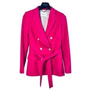 NWOT aritzia babaton samuel belted Double Breasted blazer Fuchsia Pink Women 0